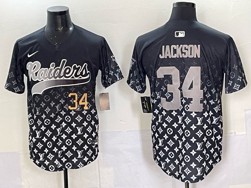 Men 2025 Oakland Raiders #34 Jackson black Nike Limited NFL Jersey style 034->oakland raiders->NFL Jersey